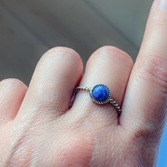 Lapis Lazuli Genuine 925 Sterling Silver Ring - Picture 3 of 4
